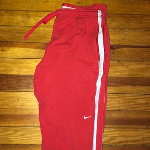 Vintage Red Nike Track Pants